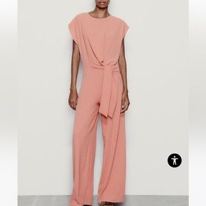 ZARA NWT FLOWY KNOTTED JUMPSUIT